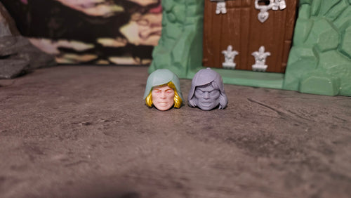 Custom Unpainted Psychedelic He-Man Head – Action Figure Replacement Part