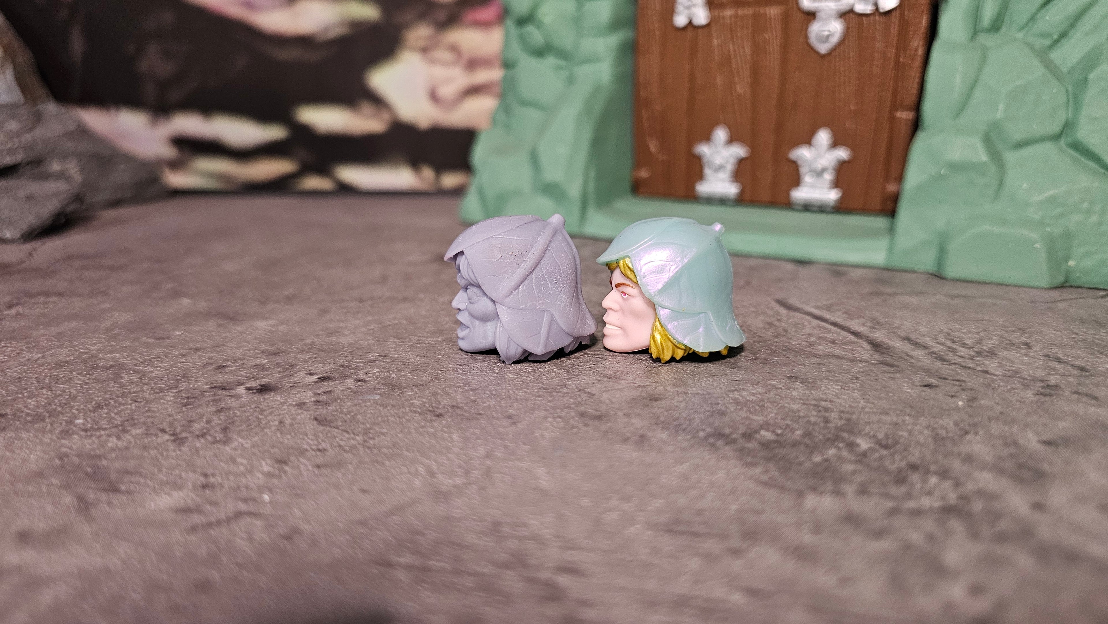 Custom Unpainted Psychedelic He-Man Head – Action Figure Replacement Part